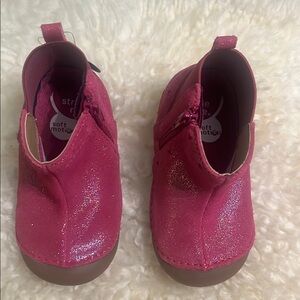 Stride Rite Pink Baby Walker Shoes with Glitter